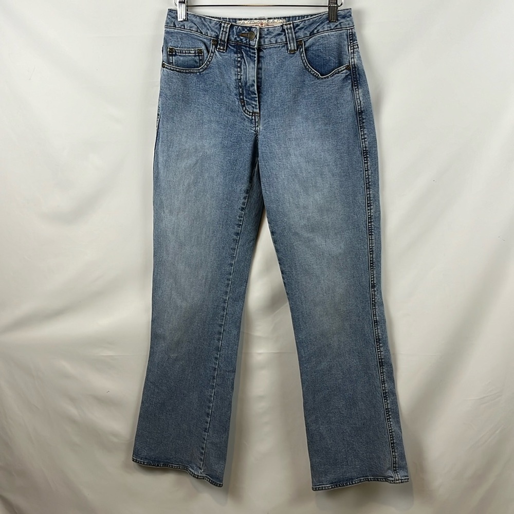 The Territory Ahead Woman's Blue Light Wash Straight Leg Denim Jeans Size 4